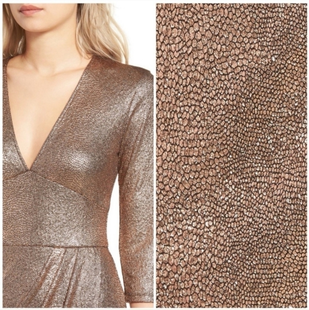 Leith Sparkly Gold Glam Cocktail Dress NWOT - Picture 2 of 9